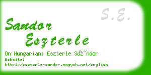 sandor eszterle business card